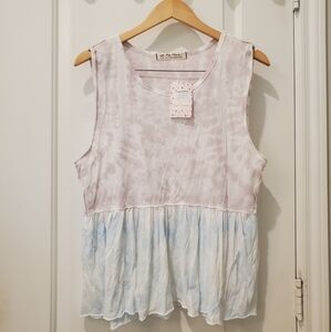 Free People Womens Barely There Tiedye Top